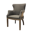 Tadashi Solid Wood Dining Table Set with 4 Phelps Gray Arm Chairs