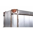 Pilot Tall Cabinet in Silver Aluminum Cladding and Leather Accents