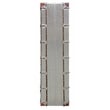 Pilot Tall Cabinet in Silver Aluminum Cladding and Leather Accents