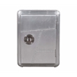 Pilot 1-Door Side Table/Cabinet with Silver Aluminum Cladding
