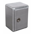 Pilot 1-Door Side Table/Cabinet with Silver Aluminum Cladding