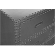 Pilot 3-Drawer Chest with Silver Aluminum Cladding and Exposed Steel Studs