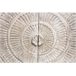 Albert Solid Wood Cabinet with 6 Hand Carved Doors and Distressed White Finish