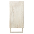 Albert Solid Wood Cabinet with 6 Hand Carved Doors and Distressed White Finish