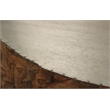 Cruz Solid Wood Cocktail Table with Zinc Top in Natural