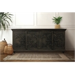 Carter Eagle 4-Door Sideboard in Distressed Gray Finish on Mango Solid Wood