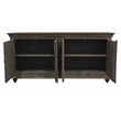 Carter Eagle 4-Door Sideboard in Distressed Gray Finish on Mango Solid Wood