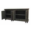 Carter Eagle 4-Door Sideboard in Distressed Gray Finish on Mango Solid Wood