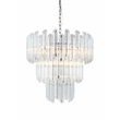 Harmonie Crystal Clear Glass Fixture in Nickel Finished Metal