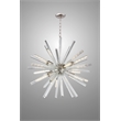 Krystal Crystal Clear Glass Fixture on Cast Iron Frame w/Polished Nickel Finish
