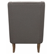 Boulter Lounge Chair with Solid Wood Legs in Gray Linen Fabric