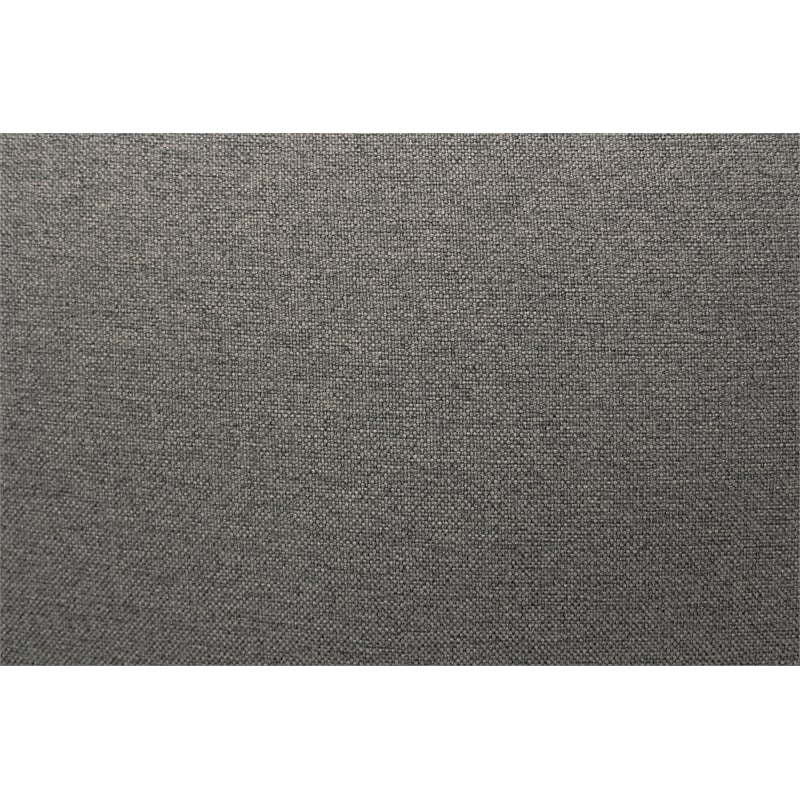 Boulter Lounge Chair with Solid Wood Legs in Gray Linen Fabric