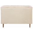 Ruth Lounge Chair in Ivory Velvet with Gold Tone Metal Legs and 1 Toss Pillow