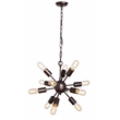 Clara Cast Iron Mid-Century Inspired Orb Pendant in Brown