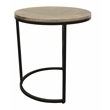 Meenal Nesting 3-Table Set in Silver Metal-Cladded Round Top