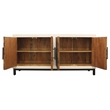Bayside 4-Door Sideboard with Solid Wood Frame Multi-Color 2-Tone Finish