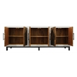 Bayside 6-Door Sideboard with Solid Wood Frame Multi-Color 2-Tone Finish