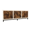 Bayside 6-Door Sideboard with Solid Wood Frame Multi-Color 2-Tone Finish