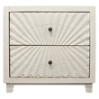 Brassica 2-Drawer Nightstand on Solid Wood Frame in White Washed Finish