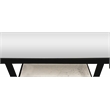 Orlando Jonah Marble and Glass Bar Console with Wine Glass Holders in Black