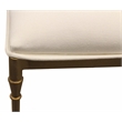 Honeyville Stool with Ivory Fabric Cushion Top and Antique Brass Base