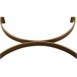 Honeyville Stool with Ivory Fabric Cushion Top and Antique Brass Base