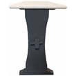 Orlando Marina Console Table with Marble Top and Solid Wood Base in Black