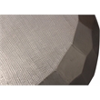 Orlando Kaleido Metal Coffee Table with Hexagonal Stamps on the Side in Silver