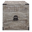 Golden Mateo Solid Wood Trunk End Table in Gray