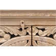 Carter Flores 4-Door Sideboard in Distressed White Finish on Mango Solid Wood