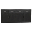 Fernious 4 Drawer 4 Door Sideboard in Dark Gray Finish on Mango Solid Wood