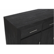 Fernious 4 Drawer 4 Door Sideboard in Dark Gray Finish on Mango Solid Wood