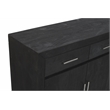 Fernious 3 Drawer 3 Door Sideboard in Dark Gray Finish on Mango Solid Wood