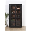 Fernious Tall Cabinet in Dark Gray Finish on Mango Solid Wood