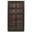 Fernious Tall Cabinet in Dark Gray Finish on Mango Solid Wood