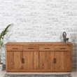 Fernious 4 Drawer 4 Door Sideboard in Natural Finish on Mango Solid Wood