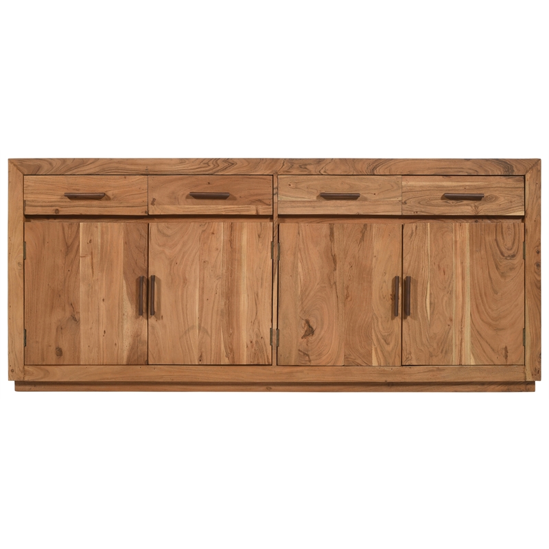 Fernious 4 Drawer 4 Door Sideboard in Natural Finish on Mango Solid Wood