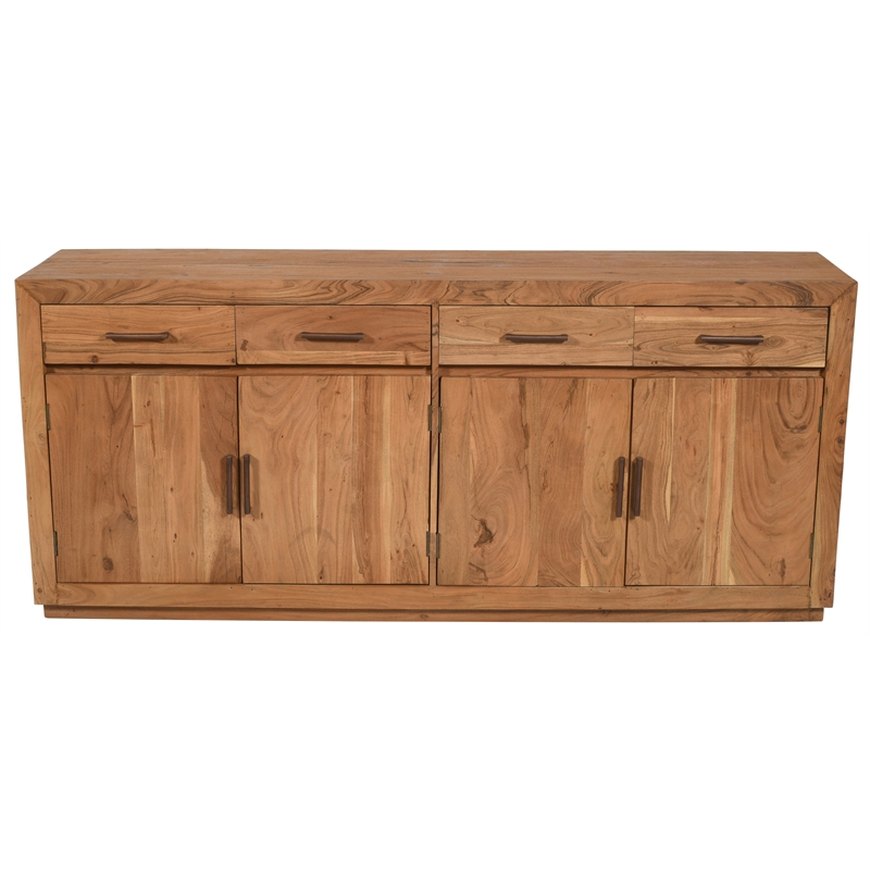 Fernious 4 Drawer 4 Door Sideboard in Natural Finish on Mango Solid Wood