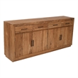 Fernious 4 Drawer 4 Door Sideboard in Natural Finish on Mango Solid Wood