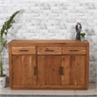 Fernious 3 Drawer 3 Door Sideboard in Natural Finish on Mango Solid Wood