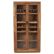 Fernious Tall Wine Cabinet in Natural Finish on Mango Solid Wood