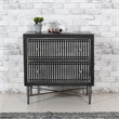 Sarah 2 Drawer Nightstand in Mango Solid Wood Antique Brown Finish on Iron Base