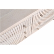 Sarah 6 Drawer Chest in Mango Solid Wood Brushed Ivory Finish on Forged Iron