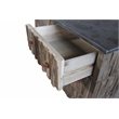 Norwalk 6-Drawer Buffet on Elm Solid Wood in Natural with Soapstone Top