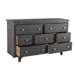 Gridley Hand-Carved 7-Drawer Dresser on Mango Solid Wood in Gray Wash