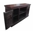 Arvada 2 Iron Jali Door Plasma on Mango Solid Wood in Dark Brown