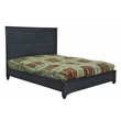Gridley Mango Solid Wood Hand-Carved Queen Size Bed in Gray Wash