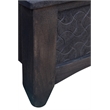 Gridley Mango Solid Wood Hand-Carved Queen Size Bed in Gray Wash