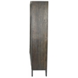 Aliso Holt Reclaimed Pine Wood 2-Door Tall Cabinet in Brown on Iron Base