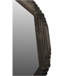 Aliso Mila Reclaimed Pine Wood Mirror in Dark Brown Finish